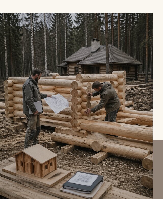Проектирование и строительство домов из бревна в Грозном